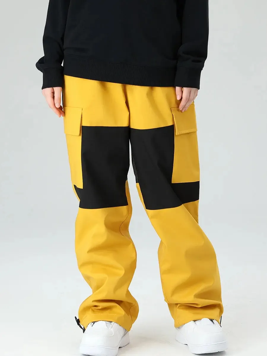 Women's Snowboard Pants Color Block Design