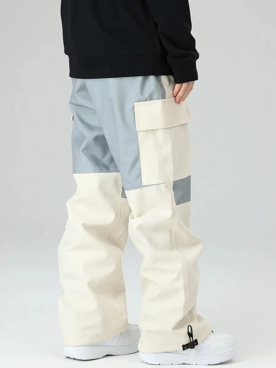 Women's Snowboard Pants Color Block Design