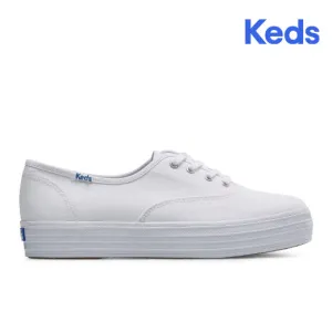 Women's The Platform Canvas Sneaker White (WF67070)